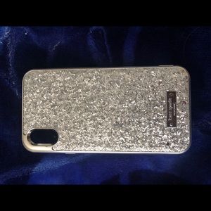 Kate Spade iPhone X silver case